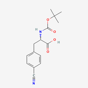 Chemical structure of Boc-4-cyano-Phe-OH