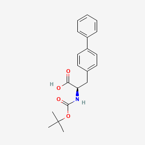 Chemical structure of Boc-4-phenyl-D-Phe-OH