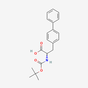 Chemical structure of Boc-4-phenyl-Phe-OH