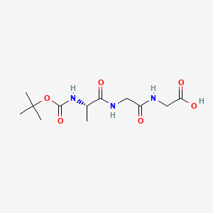Chemical structure of Boc-Ala-Gly-Gly-OH
