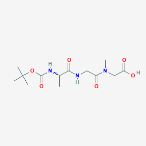 Chemical structure of Boc-Ala-Gly-Sar-OH
