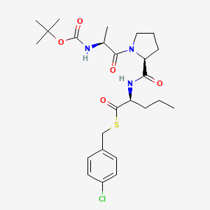 Chemical structure of Boc-Ala-Pro-Nva-4-chloro-SBzl