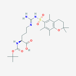 Chemical structure of Boc-Arg(Pmc)-OH