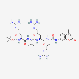 Chemical structure of Boc-Arg-Val-Arg-Arg-AMC