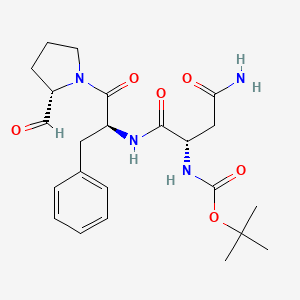 Chemical structure of Boc-Asn-Phe-Pro-aldehyde
