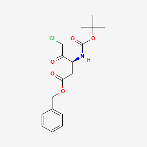 Chemical structure of Boc-Asp(OBzl)-chloromethylketone