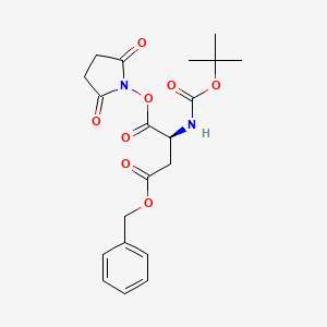 Chemical structure of Boc-Asp(OBzl)-OSu