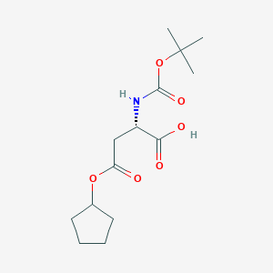 Chemical structure of Boc-Asp(OcPent)-OH