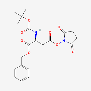 Chemical structure of Boc-Asp(OSu)-OBzl