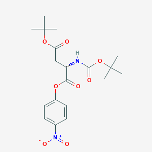 Chemical structure of Boc-Asp(OtBu)-ONp