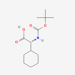 Chemical structure of Boc-cyclohexyl-D-Gly-OH