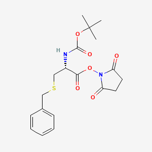Chemical structure of Boc-Cys(Bzl)-OSu
