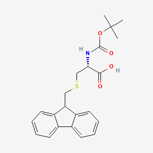Chemical structure of Boc-Cys(Fm)-OH