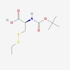 Chemical structure of Boc-Cys(SEt)-OH · DCHA