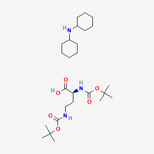 Chemical structure of Boc-Dab(Boc)-OH · DCHA