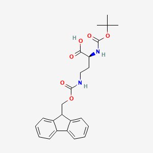 Chemical structure of Boc-Dab(Fmoc)-OH