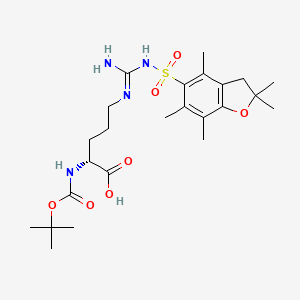 Chemical structure of Boc-D-Arg(Pbf)-OH