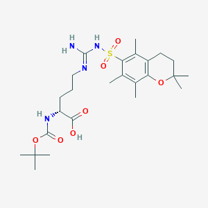 Chemical structure of Boc-D-Arg(Pmc)-OH
