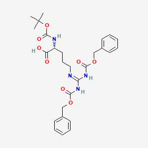 Chemical structure of Boc-D-Arg(Z)₂-OH