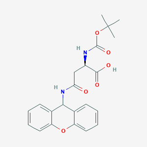 Chemical structure of Boc-D-Asn(Xan)-OH