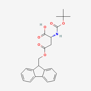 Chemical structure of Boc-D-Asp(OFm)-OH