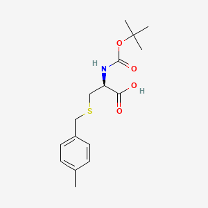 Chemical structure of Boc-D-Cys(Mbzl)-OH