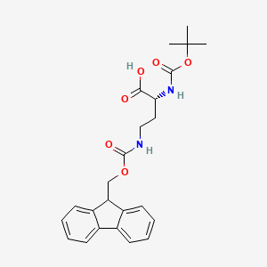 Chemical structure of Boc-D-Dab(Fmoc)-OH