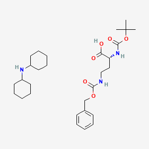 Chemical structure of Boc-D-Dab(Z)-OH · DCHA