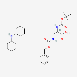 Chemical structure of Boc-D-dap(Z)-OH dcha