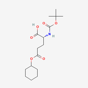 Chemical structure of Boc-D-Glu(OcHex)-OH