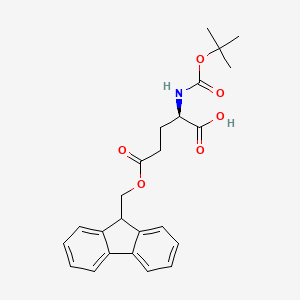 Chemical structure of Boc-D-Glu(OFm)-OH
