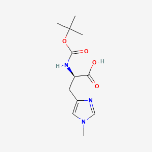 Chemical structure of Boc-D-His(1-Me)-OH