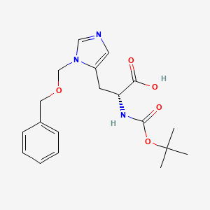 Chemical structure of Boc-D-His(3-Bom)-OH