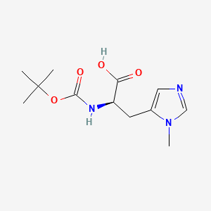 Chemical structure of Boc-D-His(3-Me)-OH