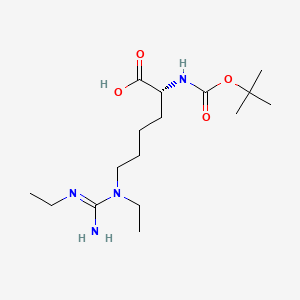 Chemical structure of Boc-D-Homoarg(Et)₂-OH (symmetrical)