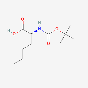 Chemical structure of Boc-D-Nle-OH