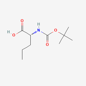 Chemical structure of Boc-D-Nva-OH