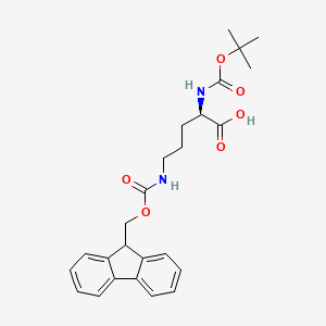 Chemical structure of Boc-D-Orn(Fmoc)-OH
