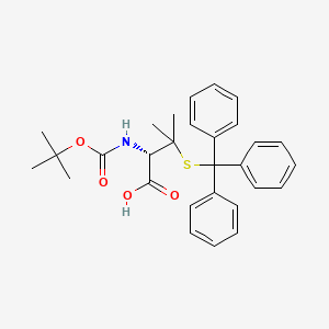 Chemical structure of Boc-D-Pen(Trt)-OH