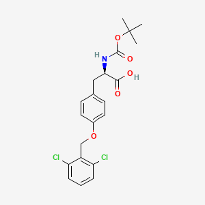 Chemical structure of Boc-D-tyr(2,6-CL2-bzl)-OH