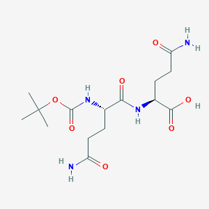 Chemical structure of Boc-Gln-Gln-OH