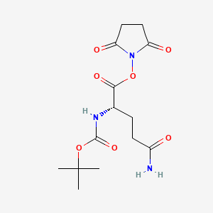 Chemical structure of Boc-Gln-OSu