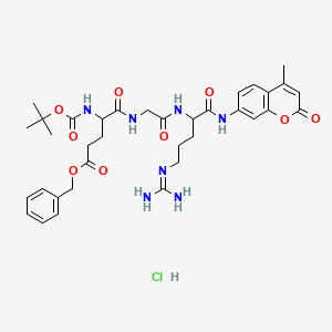 Chemical structure of Boc-Glu(OBzl)-Gly-Arg-AMC · HCl
