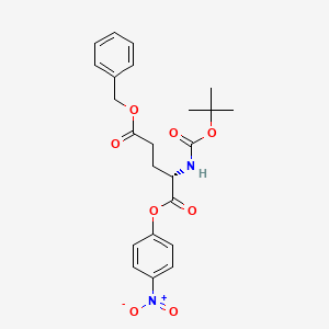 Chemical structure of Boc-Glu(OBzl)-ONp