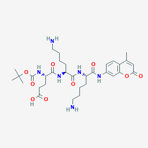 Chemical structure of Boc-Glu-Lys-Lys-AMC