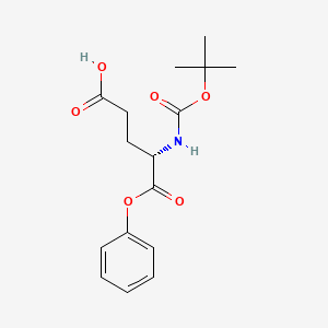 Chemical structure of Boc-Glu-phenyl ester