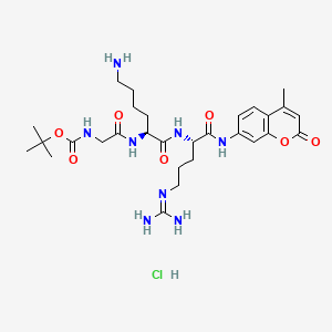 Chemical structure of Boc-Gly-Lys-Arg-AMC · HCl