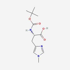 Chemical structure of Boc-His(1-Me)-OH