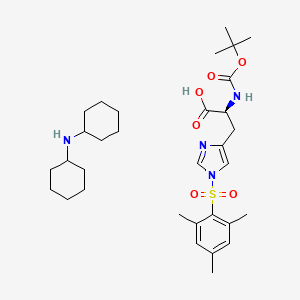 Chemical structure of Boc-His(1-Mts)-OH · DCHA