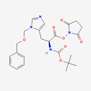 Chemical structure of Boc-His(3-Bom)-OSu